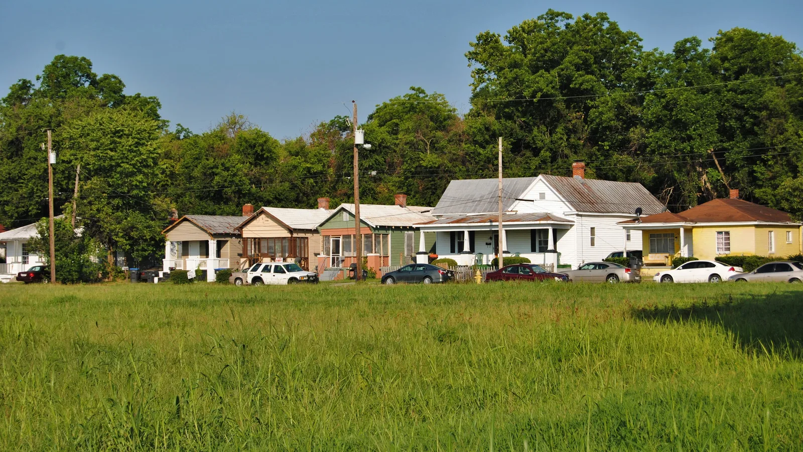 A row of homes on Wrights Avenue in Augusta's Harrisburg neighborhood.