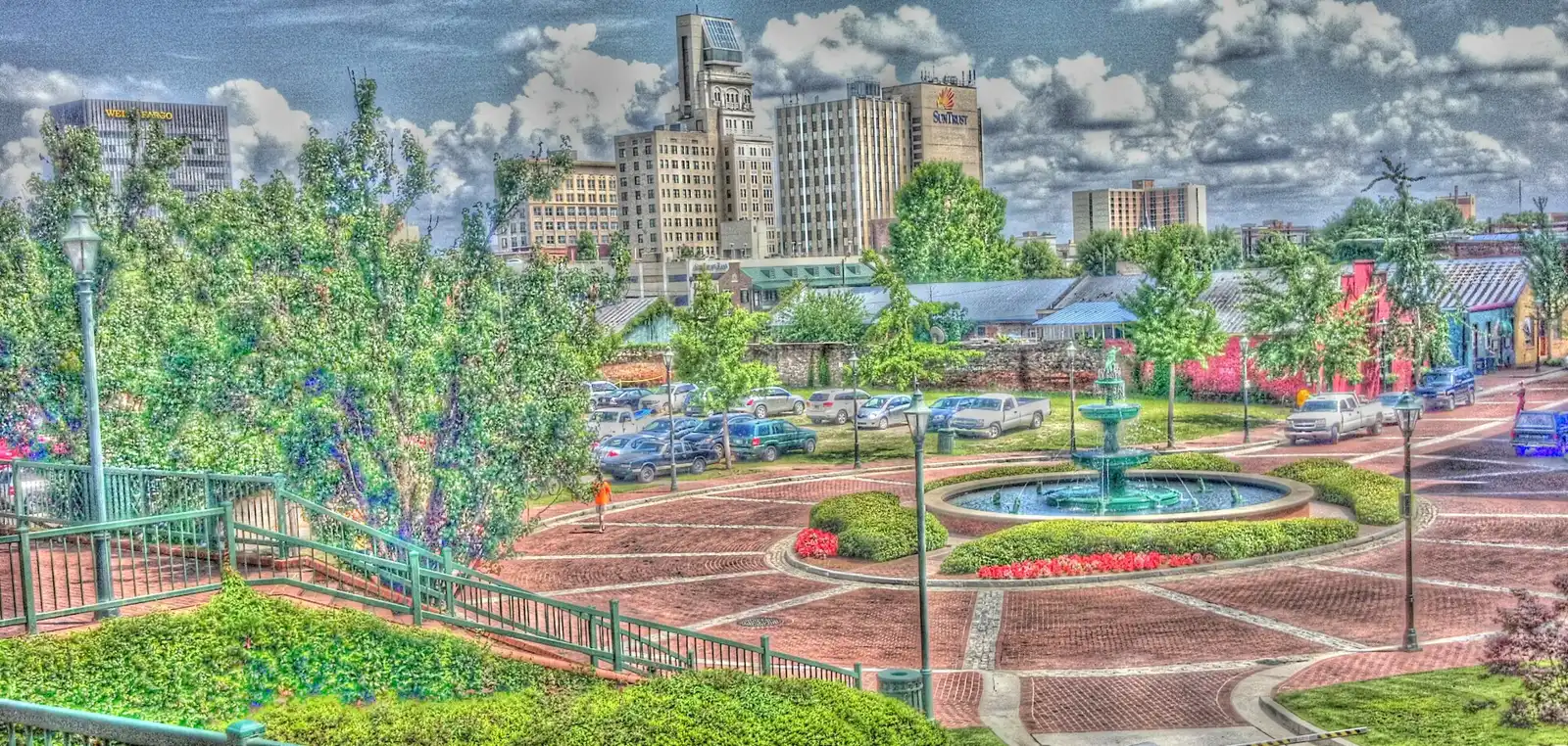 The downtown Augusta skyline above the Savannah River.